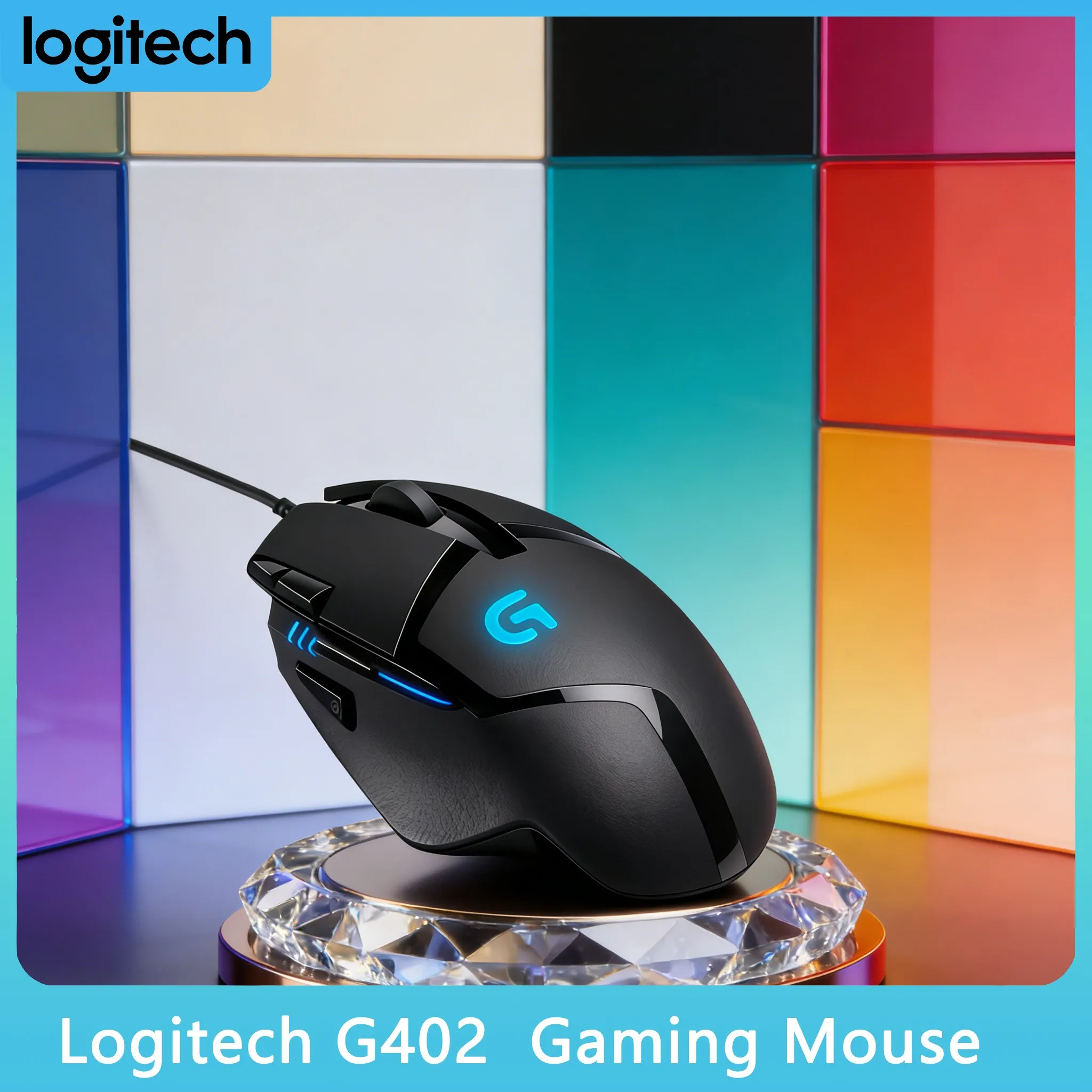 

Легкая эргономичная игровая мышь Logitech G402 с RGB-подсветкой и 8 настраиваемыми кнопками