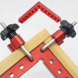 Woodworking Straight Angle Ruler 14x14cm 90 Degree Positioning Block Woodworking Straight Angle Clamp Tools Aluminum Alloy