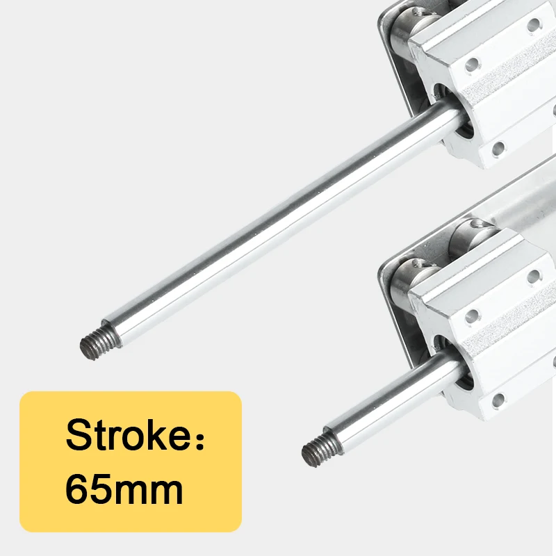 جديد 65 مللي متر السكتة الدماغية تلسكوبي الخطي المحرك مع 80 مللي متر لوحة قابل للتعديل سرعة صغيرة كبيرة التوجه تيار مستمر آلية الترددية المحرك #3