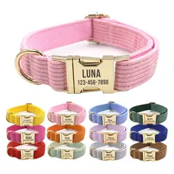 Personalized Dog Collar Custom Pet Collar Free Engraving ID Name Tag Pet Accessory Multiple Colors Puppy Collar Leash
