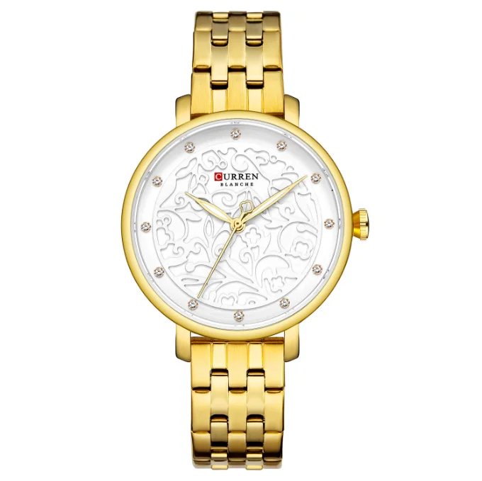 Relojes de lujo con correa de acero inoxidable para mujer, pulsera de cuarzo minimalista, resistente al agua, 2024
