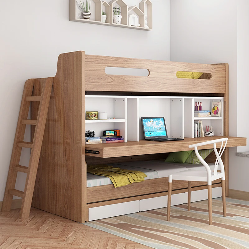 hildren's bed, desk integrated small apartment, upper and lower bunk beds, mother and child pull-out trailer, high and low beds