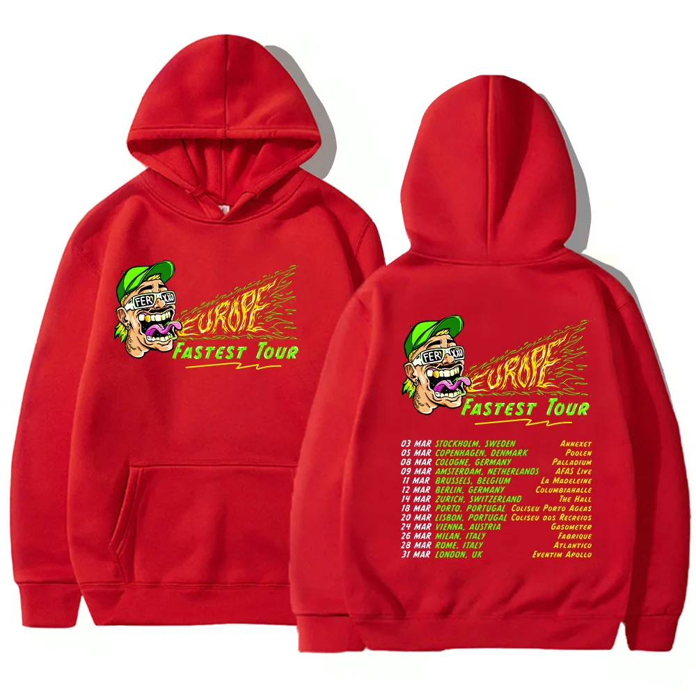 Feid Ferxxo New Hoodies Feid Ferxxo Tour 2025 Sweatshirt  Rapper Men\'s Women\'s Clothing Hip Hop Trends Oversized Unisex Pullover