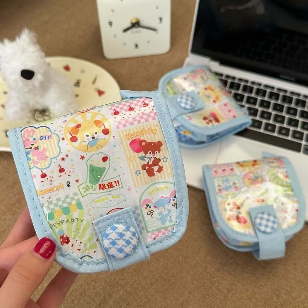 

Cartoon Animal Dopamine Coin Purse Printed Large Capacity Small Makeup Lipstick Bag Jewelry Packing Pouch Korean Style