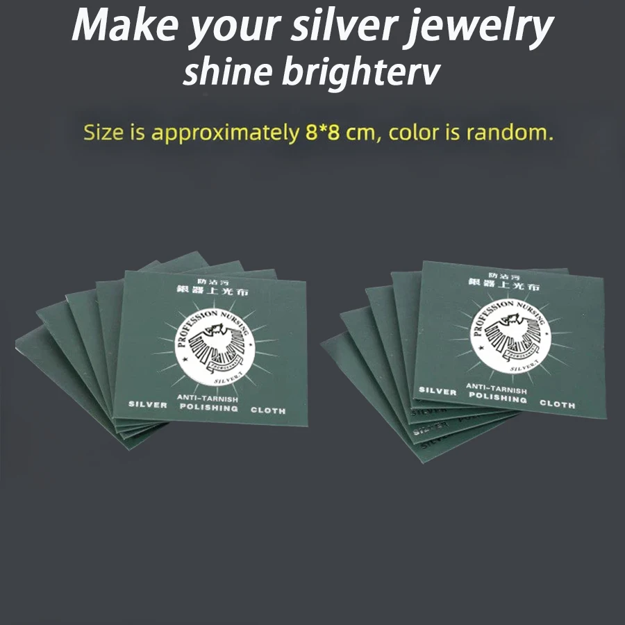 Hot Sale 8.5X8.5CM 925 Silver Women Jewelry Polish Cloth Retail Wholesale、Hot Sale Burnishing Clean Tool Jewelry Cleaner Cloth