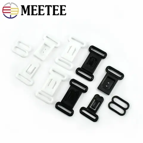 100-500Sets 12.5mm Plastic Adjustable Buckles Bow Tie Slider Ring Hook Underwear Strap Side Release Buckle Clip Accessories