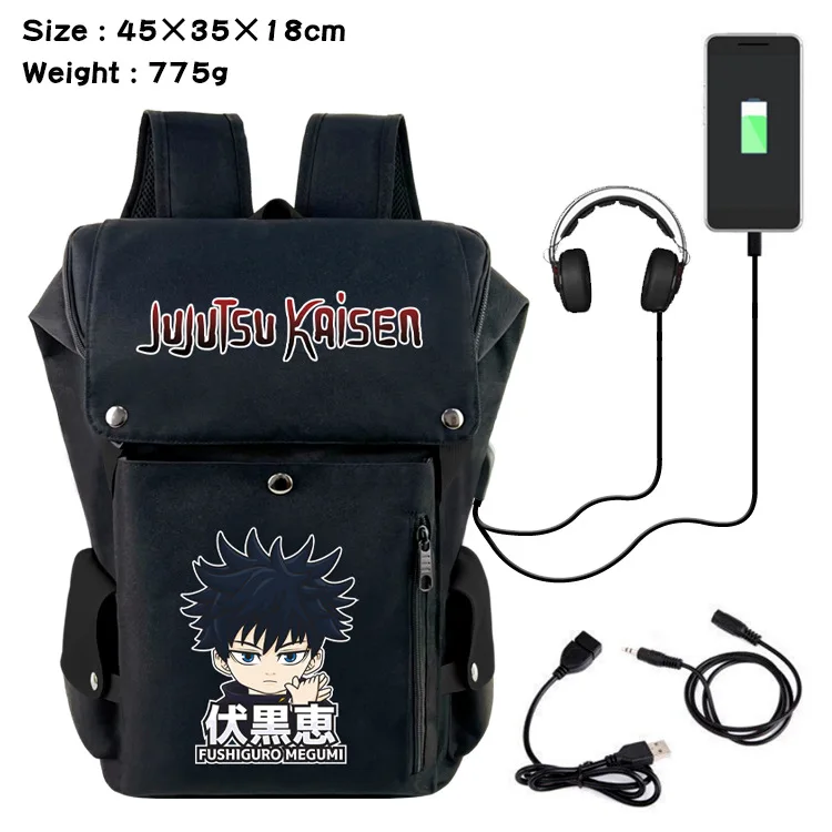 Anime Backpack Jujutsu Kaisen Itadori Yuji Megumi Satoru Gojo Student Shoulder Bag Boy Girl Kids School Laptop Travel Backpacks