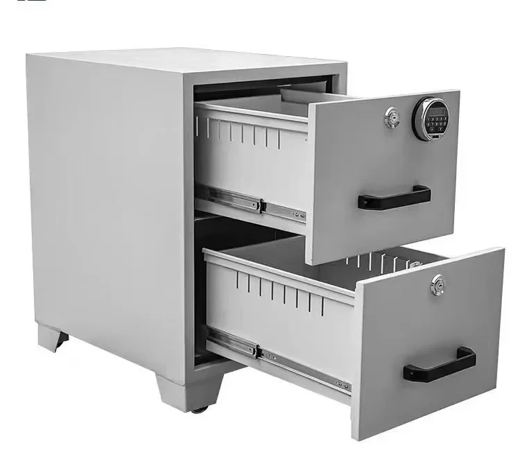 2026 Modern 2-Tier High-End Fireproof Metal Filing Cabinets Resistant to Fire for Hotel Outdoor Living Room Bedroom School Use