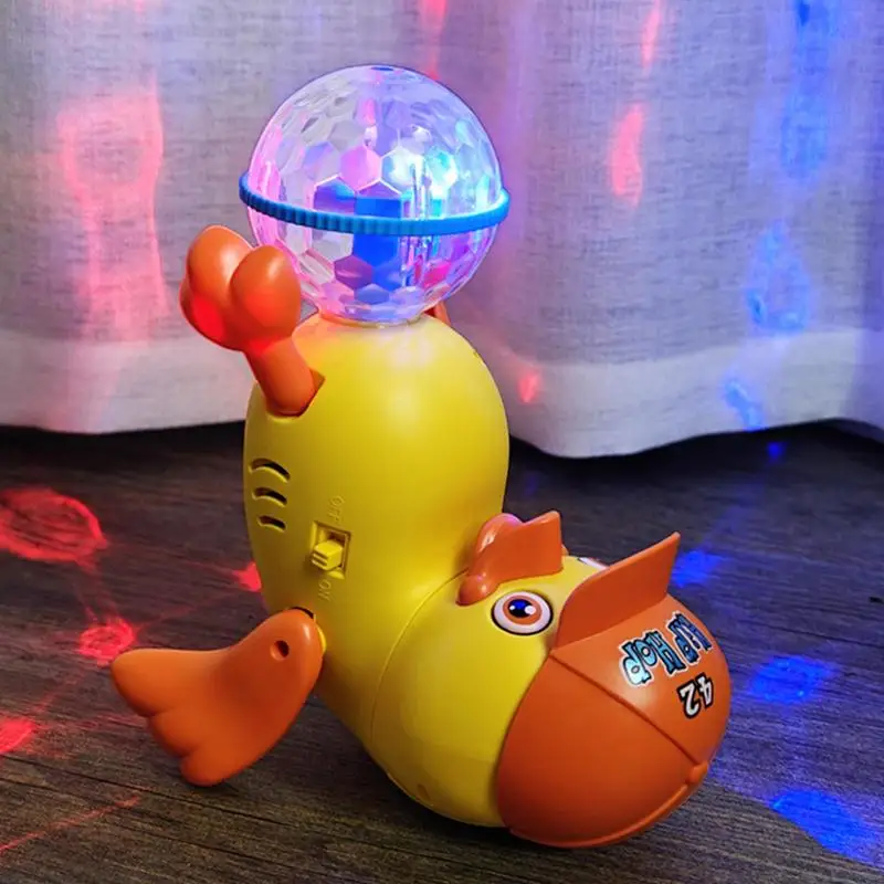 Dancing Duck Duck Toys Electric Music With Light Ball Moving Duck Toys Educational Toy Game For Birthday Toddler Kids Boys Girls