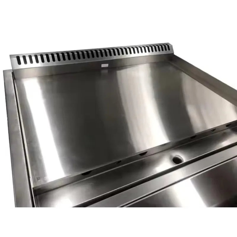 Commercial Electric Gas Griddle Station 304 Stainless Steel Large Iron Hotplate Griddle for BBQ Grills view 4
