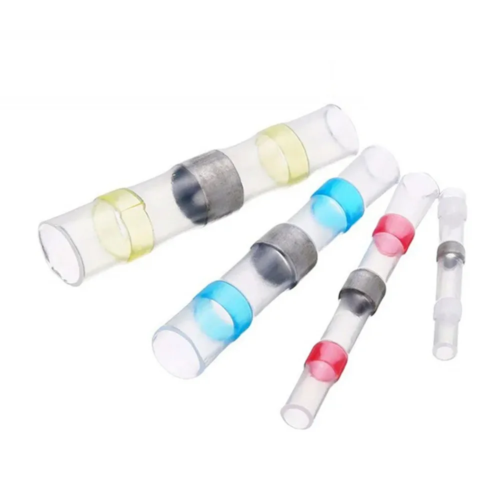 50/100/200PCS Heat Shrink Connectors Sleeve Tube Terminals Electrical Butt Splice Wire Connector Splice Solder Insulated Cable