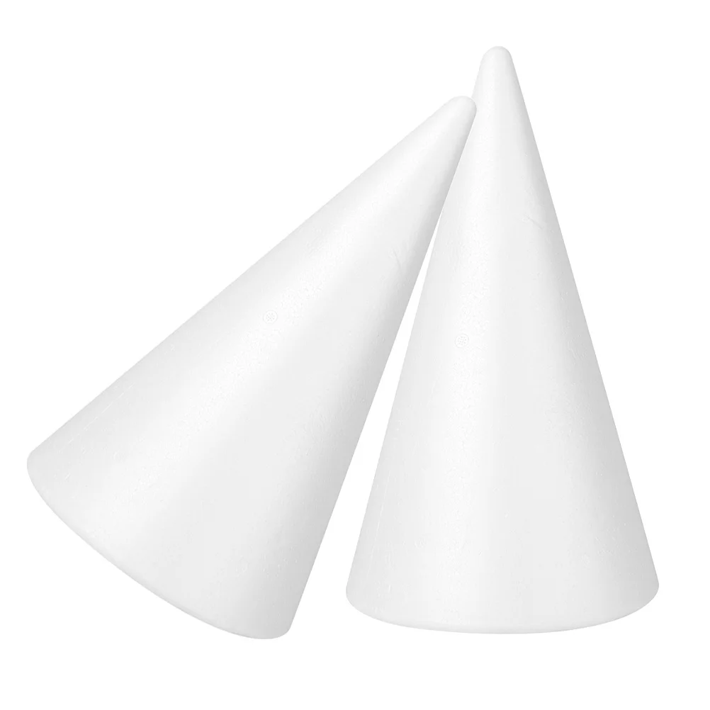 2Pcs DIY Foam Cones Craft Supplies Perfect for All Ages Easy to Make Into Whatever You Want Great for Party Decoration