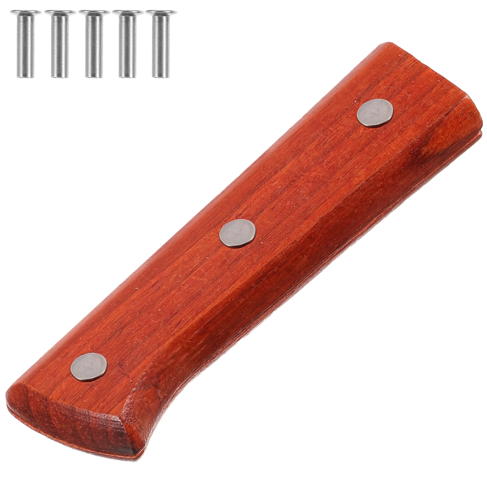 Chopping Grip Kitchen Knife Handle Accessories (Type 1 Holed Red Pear Wood) Comfortable Replacement