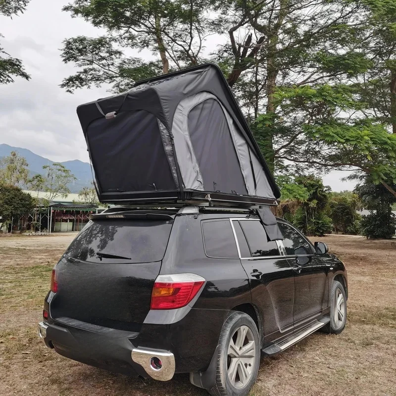 High Quality Aluminum Hard Rooftop Tent Quick Open Double Waterproof Four Season Off Road Camping Supplies
