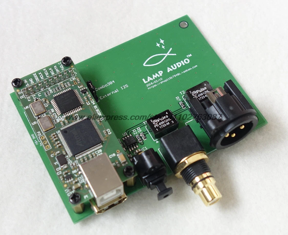 XMOSAmanero إيطاليا USB واجهة رقمية I2S/IIS إلى لوحة إخراج SPDIF AES البصرية المحورية
