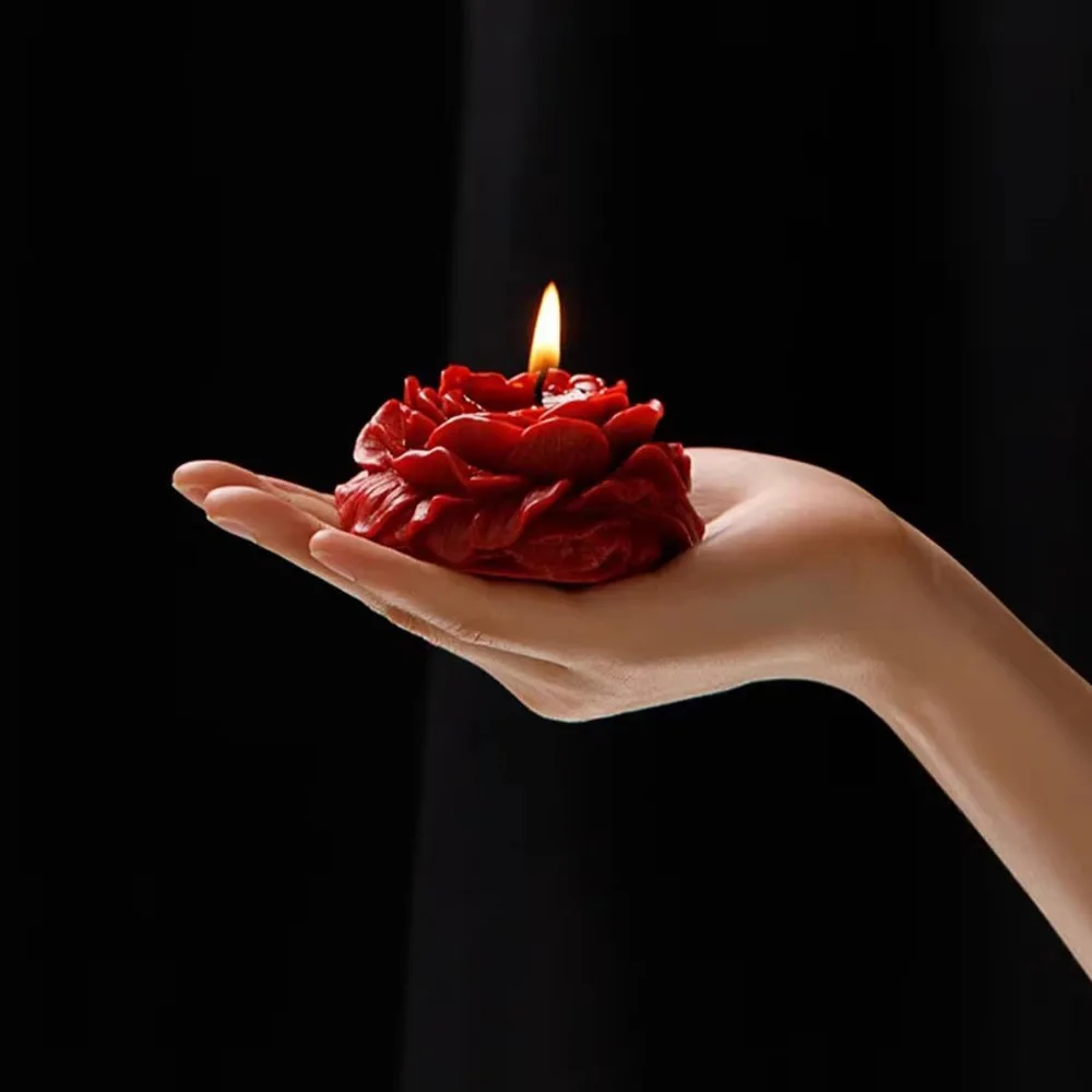 Low Temperature Candles Red Rose Flower Shaped Scented Candles Low Heat Romantic Wax Play Massage Sex Candles for Lovers