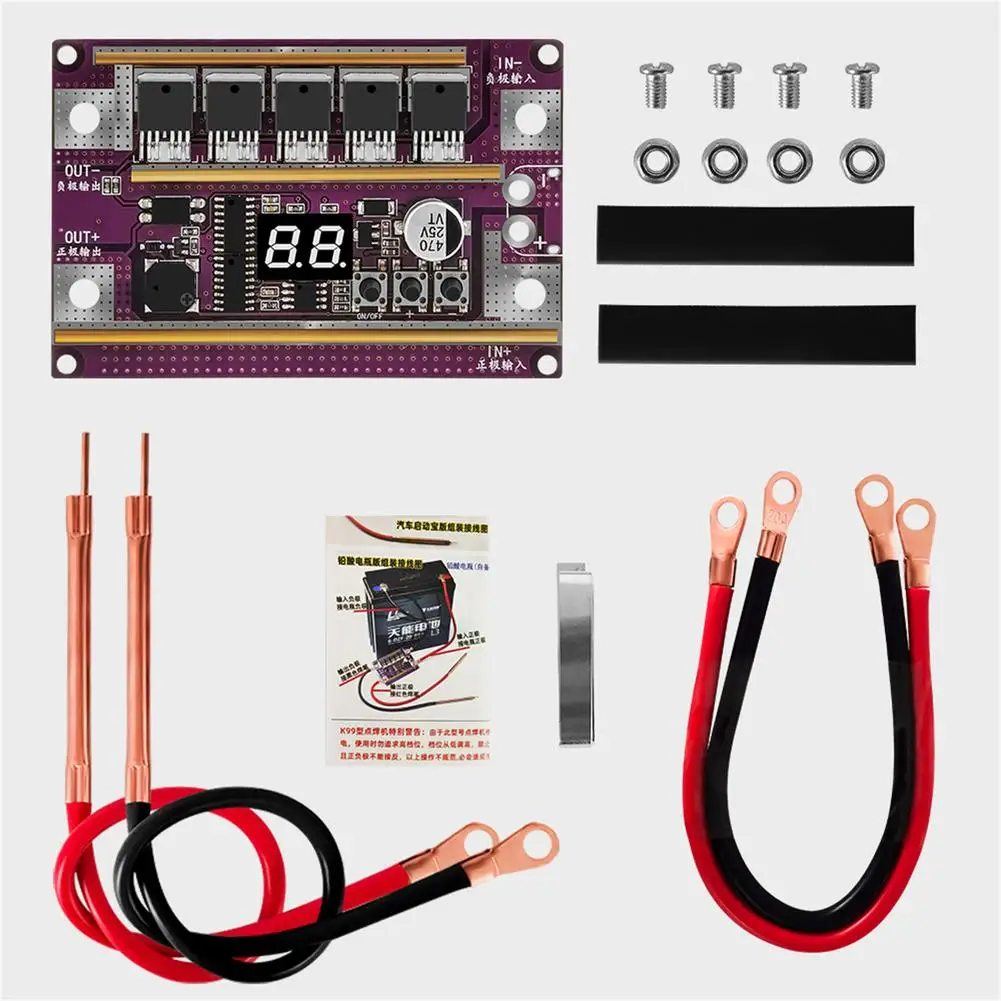 Soldador por puntos para batería de litio 18650, Kits de bricolaje, 1700A, 99 niveles, pantalla Digital, máquina de soldadura por puntos automática