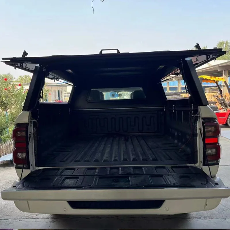 

Assembled Pickup Truck Canopy Rear Hard Topper Aluminum Alloy Sliding Glass Canopy Split Truck Cover Canopy for Great Wall King