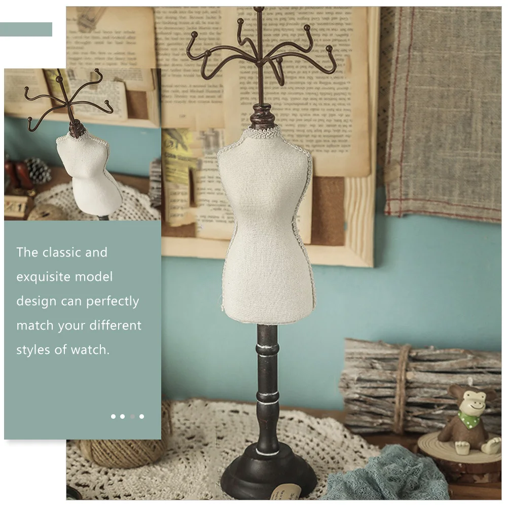 

Exquisite Jewelry Tree Stand Necklace Holder Organizer Retro Style Desktop Display for Rings Earrings Bracelets Home Decor