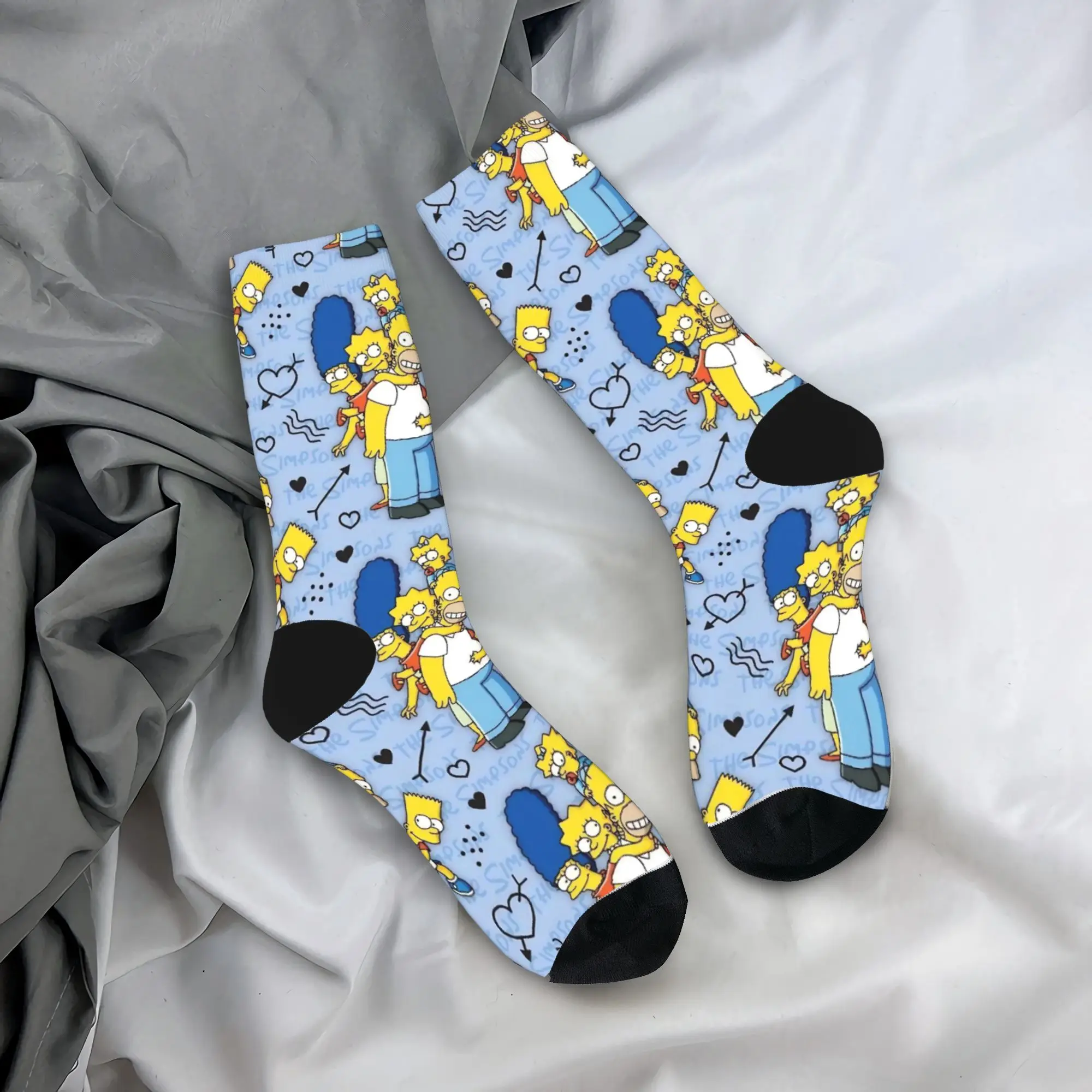 S-Simpson Socks Men Women Polyester Funny Happy  Socks Crazy Spring Summer Autumn Winter Middle Tube Stockings Gifts
