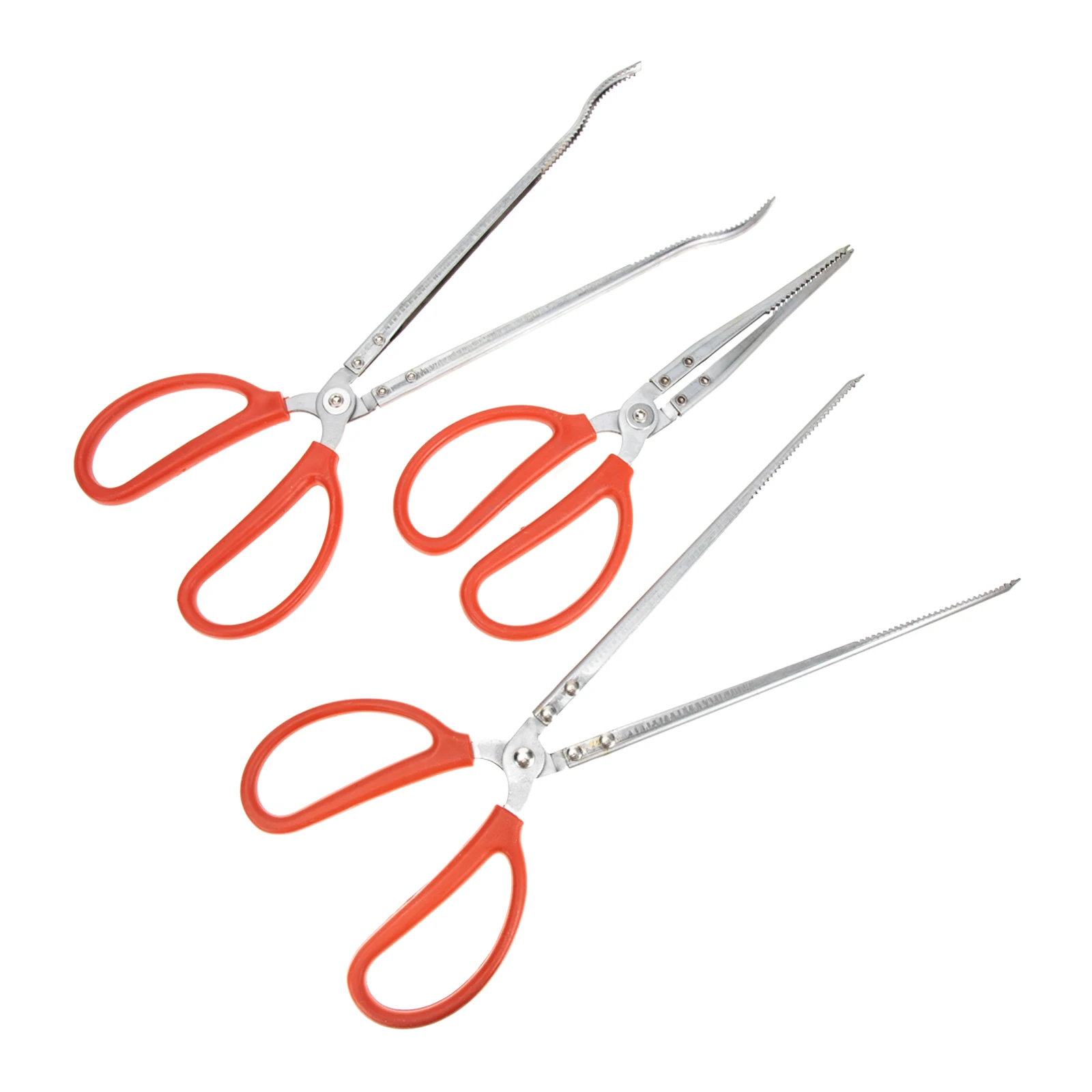

Stainless Steel Crab Pliers Plastic Handle Multi-functional Fishing Tool Loach Clamps Shrimp Picker Non-slip Design