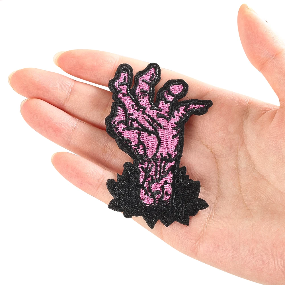 Zombie-Handstickerei-Aufnäher zum Aufbügeln für Jacke, Rucksack, T-Shirt, Gothic-Horror-Thema, Geschenk für Männer und Frauen, Neu – Detail 5