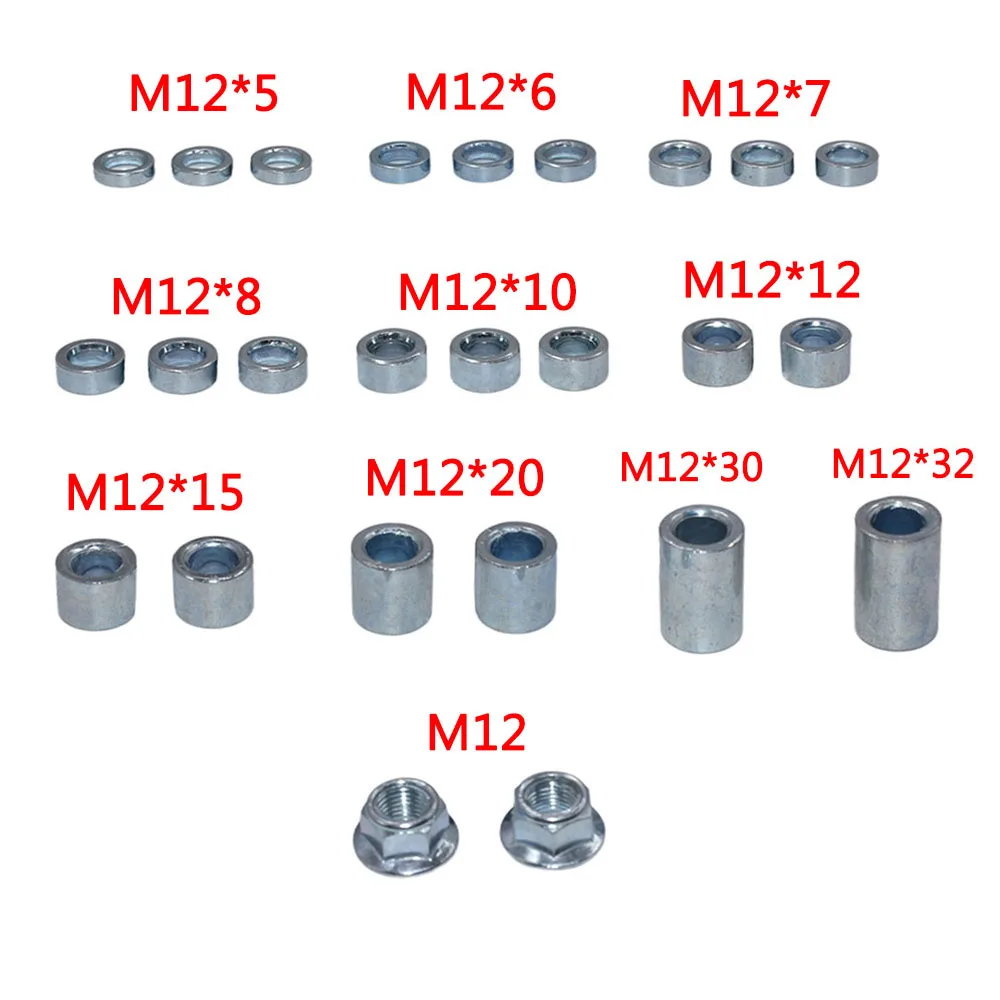 Kit de arandelas y espaciadores para eje de motocicleta, M12 x 25 unidades, M15 x 18 unidades, reductor de 15 mm a 12 mm x 4 unidades, para motocicletas de cross, motos de competición y motocicletas eléctricas.