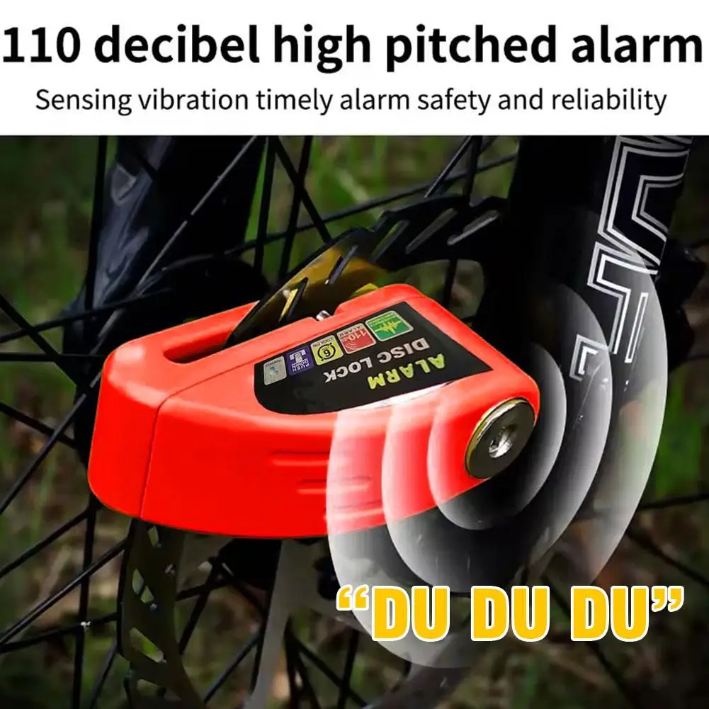 

Motorcycle Bicycle Lock Alarm Safety Protection Padlock Lock Rope Anti-Theft Reminder Alloy Bag Disc Motorcycle Accesso Alu E7K8