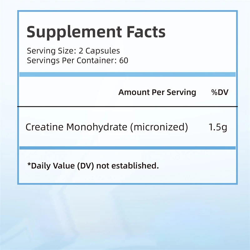 Creatine Monohydrate 1500mg  - for Muscle Endurance, Gain Strength, Non-GMO, Gluten-Free