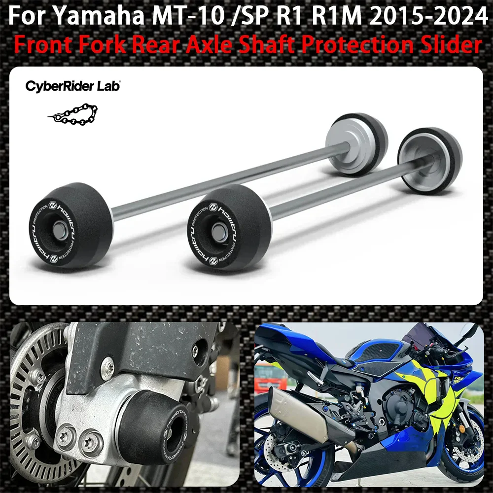

Слайдер для предотвращения падения мотоцикла R1 M для Yamaha R1/m R1M 2024 MT-10 SP MT10 SP 2015-2023, защита вала передней вилки и задней оси
