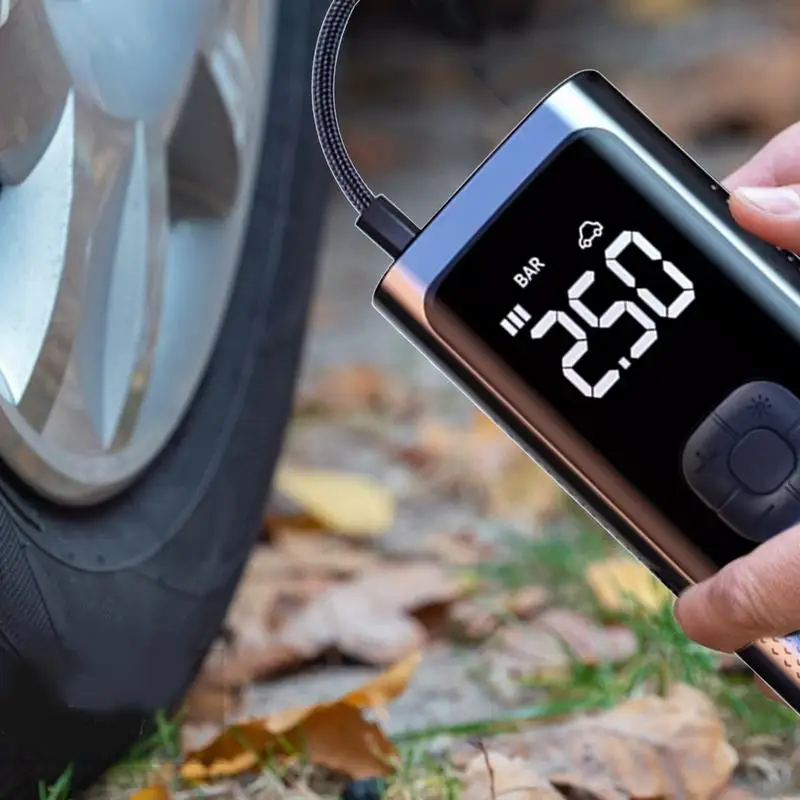 Bomba de aire inalámbrica para neumáticos de coche, inflado rápido, compresor de aire portátil LCD