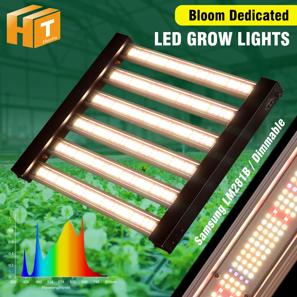 Luz LED de espectro completo para cultivo de flores, 200W, 300W, IP65, LM281B, alto brillo, para tiendas verdes