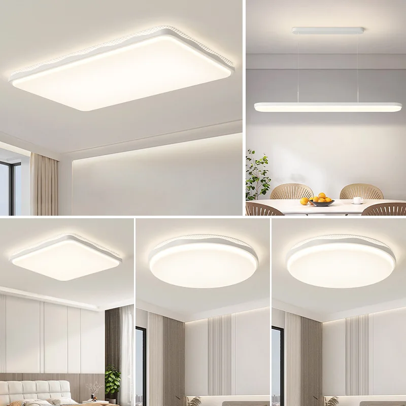 

Основной светильник для гостиной кремового ветра. Современный простой полный светильник для всего дома. Комбинация потолочного светильника для защиты глаз.