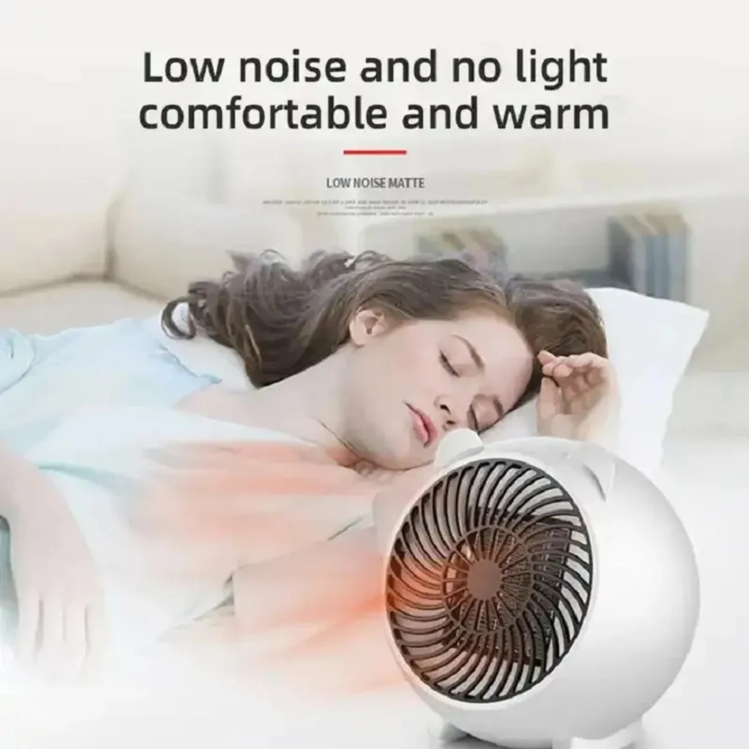 Efficient Portable White Ceramic Mini Space Heater with Adjustable Quiet Thermostat - Energy-Saving 220V Technology for Indoor U