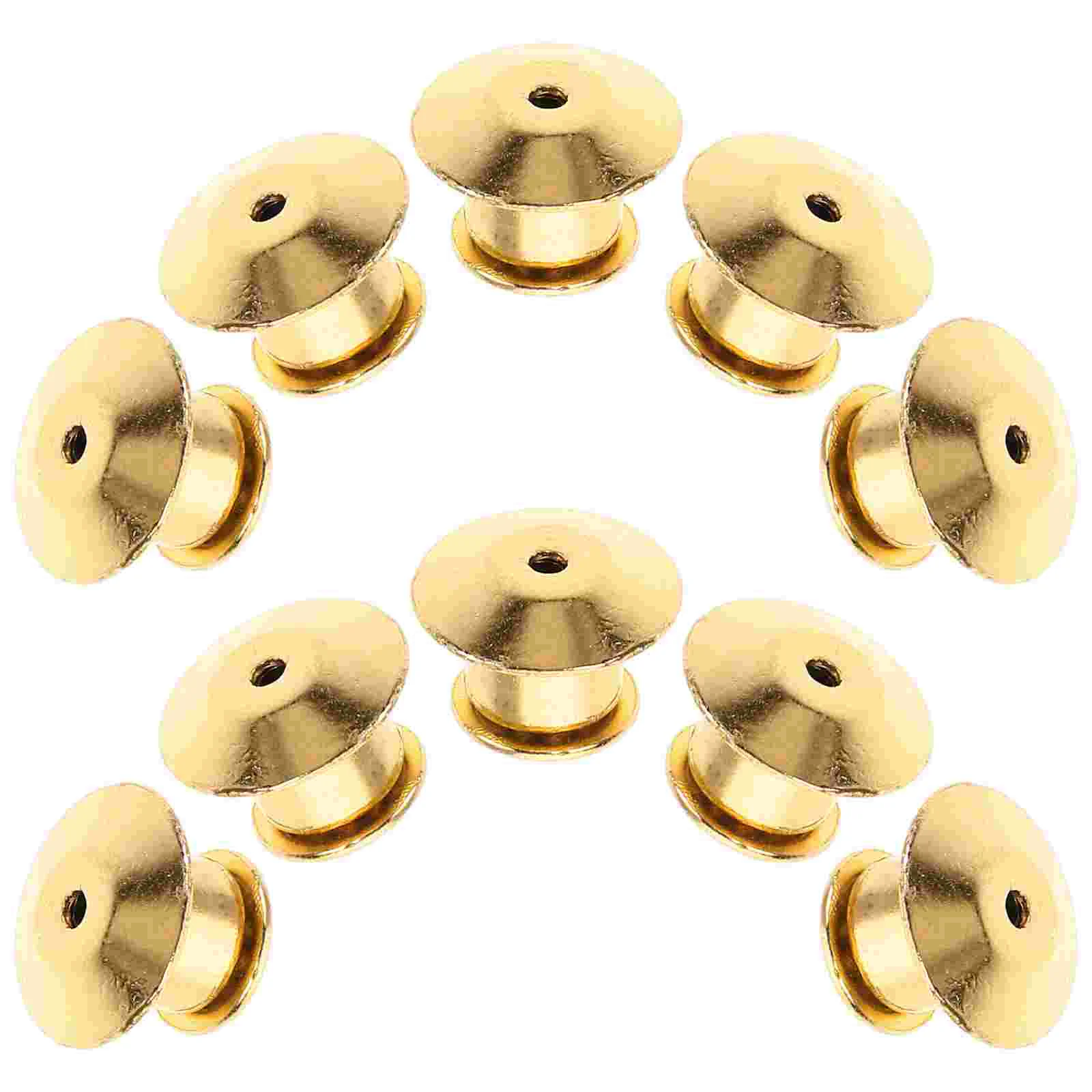 

10 Pcs Metal Pin Locking Backs Locks Hitch Brooch Buttons Enamel Keepers Fasteners for Pins