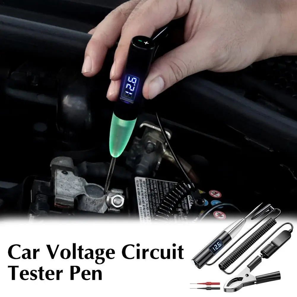 

1pcs Car Voltage Circuit Tester Pen Automotive Testing Pen LED Digital Display Auto Professional Repair Car Diagnostic Tool