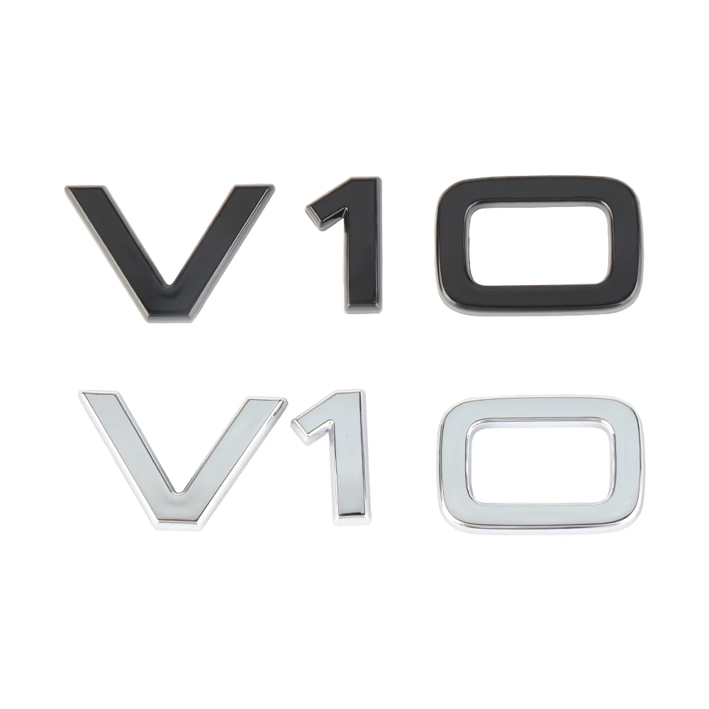 

Автомобильный Стайлинг 3D металлический значок V10 логотип наклейка эмблема Автомобильные украшения аксессуары для Audi A4 A5 A7 A8 Q3 Q5 Q7 S3 S6 Sline Quattro