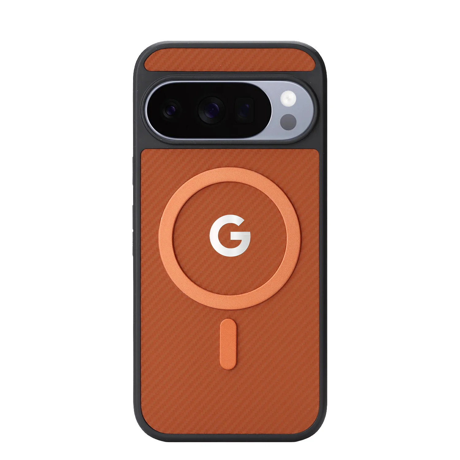 Hochwertige Handyhülle aus Kohlefaser-Texturleder für Google Pixel 10 9 ProXL 10A 9A, kompatibel mit MagSafe Wireless Charger, stoßfeste Abdeckung.