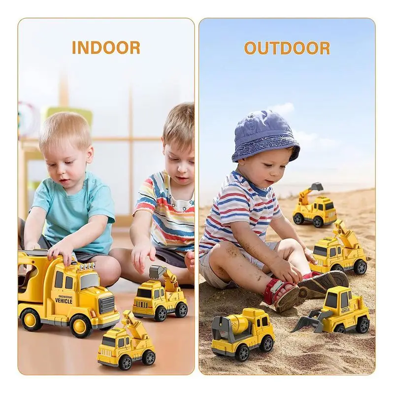 

Oct.143 5-in-1 Construction Truck Toys Friction Power Vehicle Car Toy for Toddlers 1-3, Christmas Birthday Gifts for Kids
