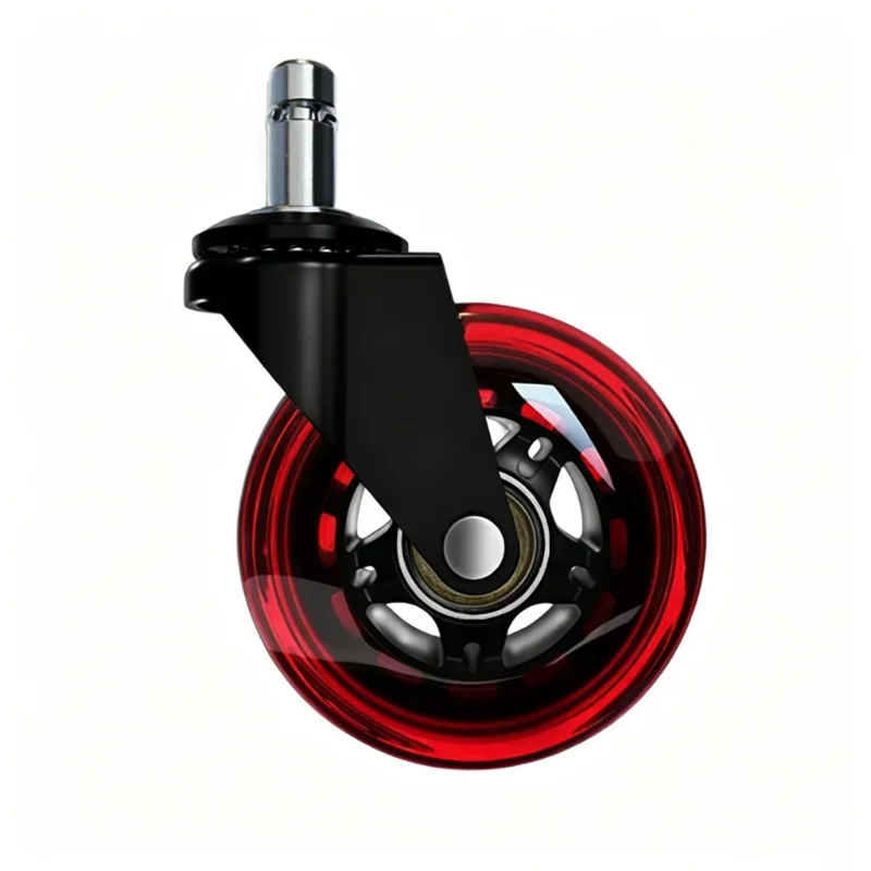5 Pcs 3 Inch Transparent 11 * 22 Activity Card Spring Wheel Office Chair Universal Computer Roller E-sports Silent Pulley