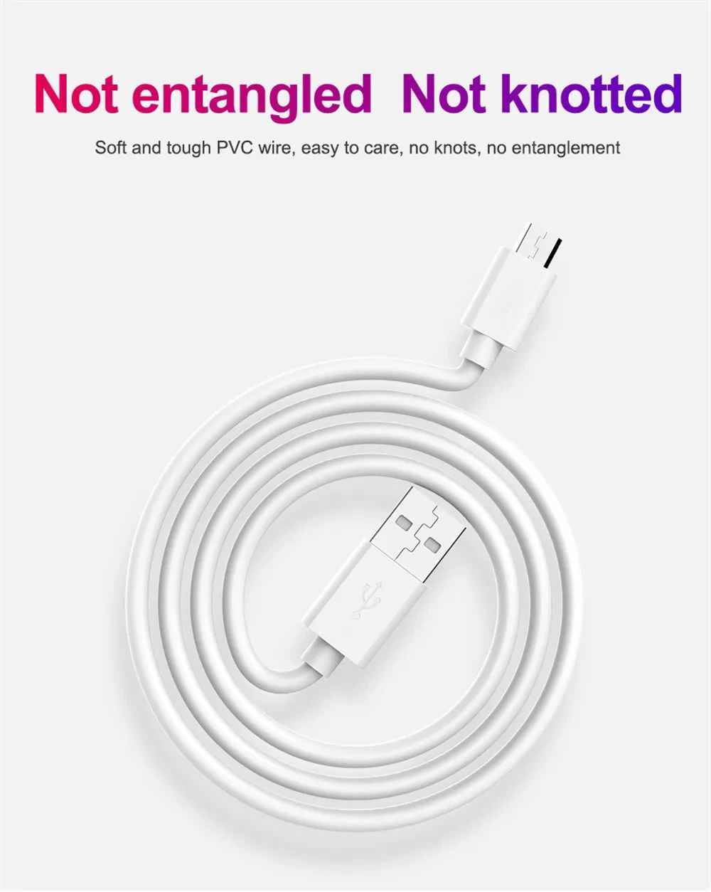 NNBILI 3PCS Micro USB Cable 2.4A Fast Charging Wire Mobile Phone Micro USB Cable For Xiaomi Samsung Andriod Charge Cable Cord