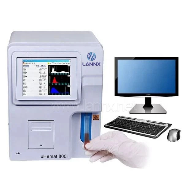 uHemat 800i Custom Logo Hospital blood test device auto hema*tology analyzer touch screen   3 part