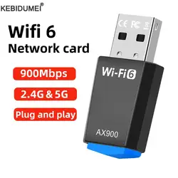 AX900 WiFi 6 Adapter 2.4G&5GHz 900Mbps WiFi adaptador Free-Drive USB WiFi Dongle Usb Wireless WiFi Receiver for Win10/11