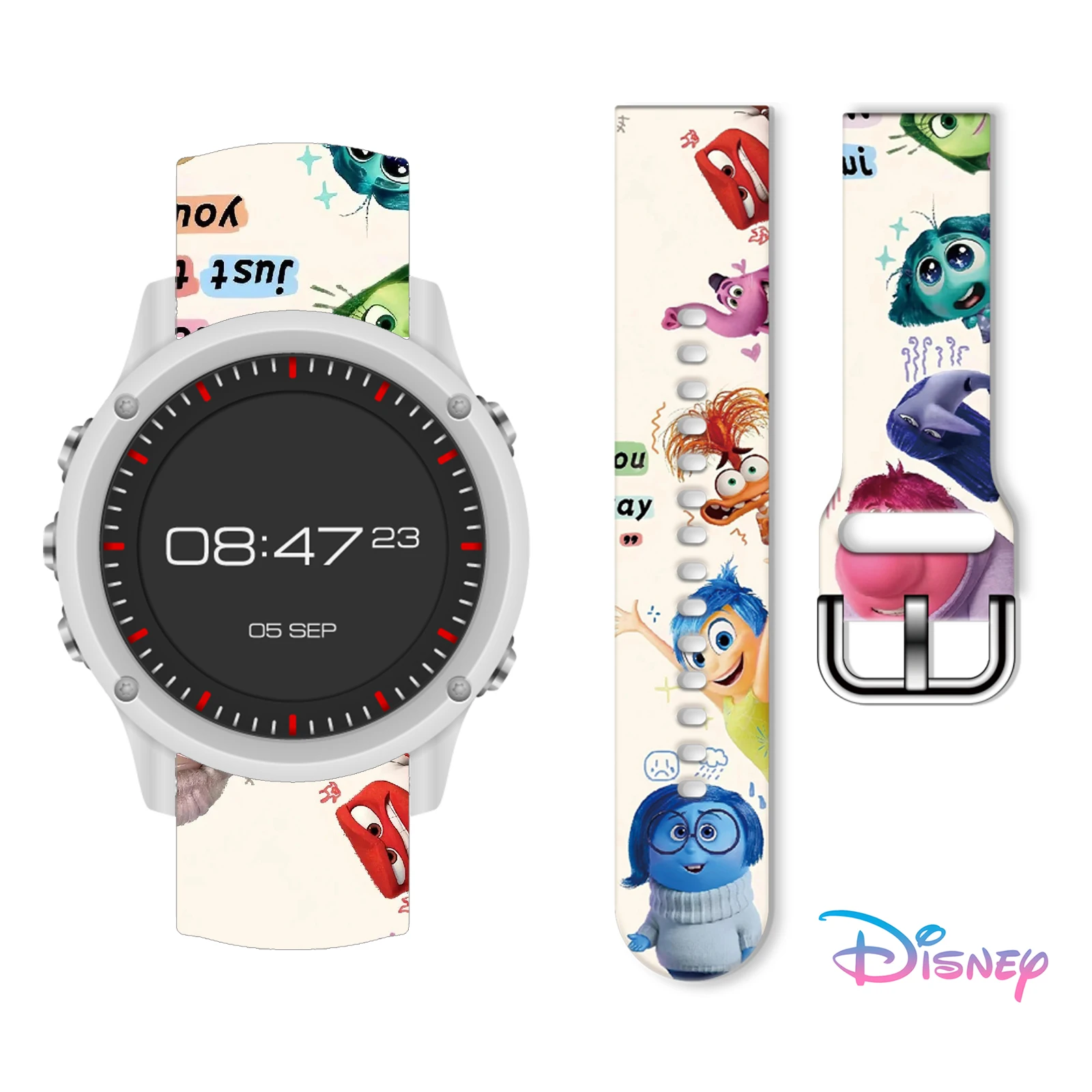 

20mm Inside Out 2 Printed Strap for Samsung Galaxy Watch 7/6/5 40mm 44mm Band Replaceable Bracelet 22mm for Xiaomi Amazfit Watch
