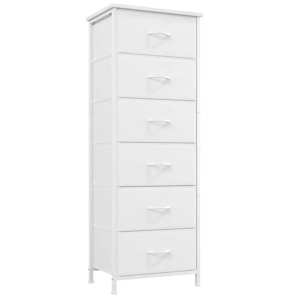 

Tall Dresser for Bedroom with 6 Drawers, Storage Organizer Chest of Drawers with Removable Fabric Bins for Closet Bedside Livin
