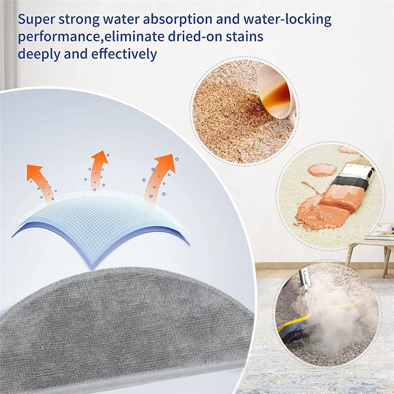 12 pezzi Mop Pad per Xiaomi Lydsto R1 / R1A / R1 Pro / S1 Accessori per aspirapolvere Efficienza di pulizia migliorata