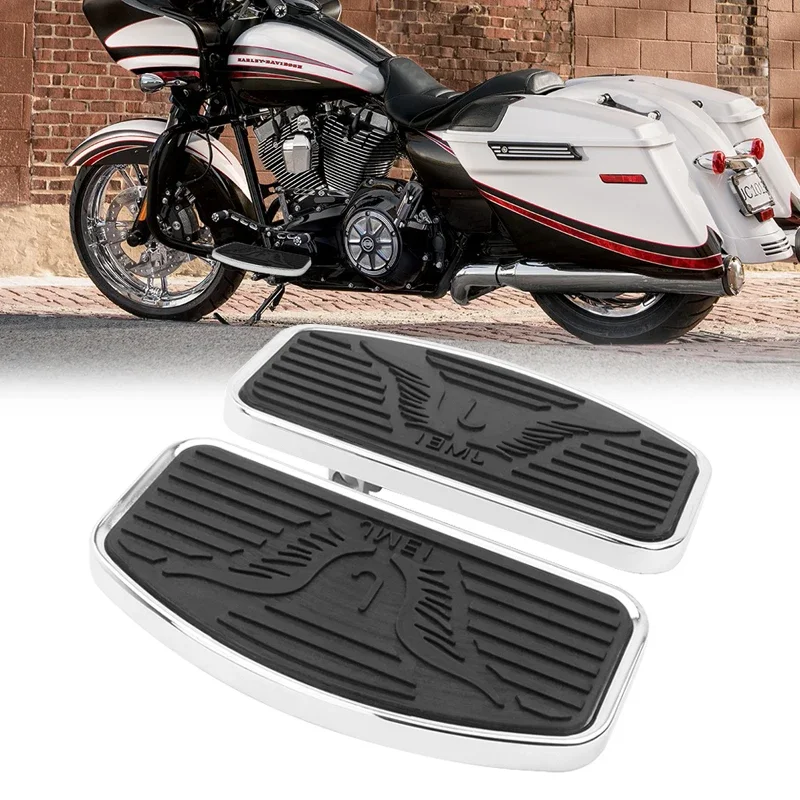 For Harley Sportster XL883 1200 X48 72 Dyna Softail 02-21 Front Footboard Motorcycle Left Right Side Footpeg Floorboard Pedal