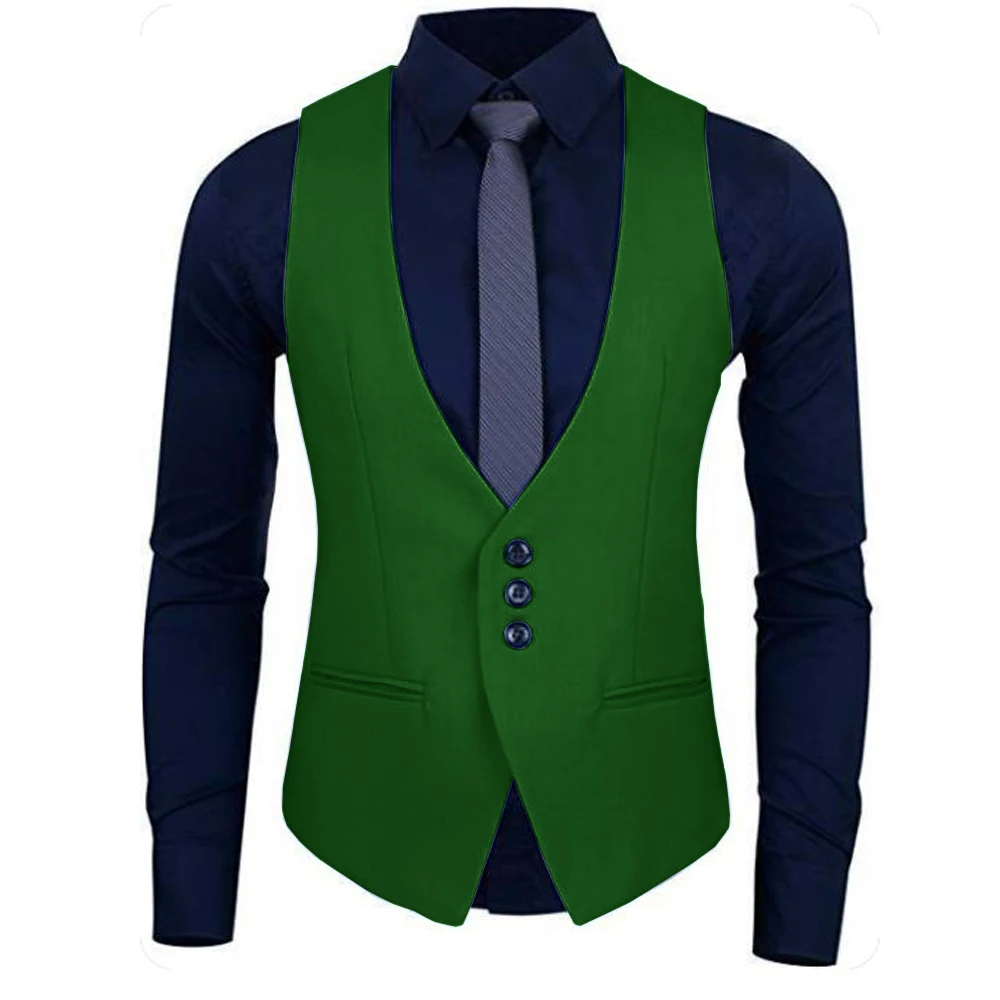 Single-breasted Elegant Suits for Men V-neck Social Vest Men's Suit Vest Male Vests Dress Up Man Best Blazer Clothing