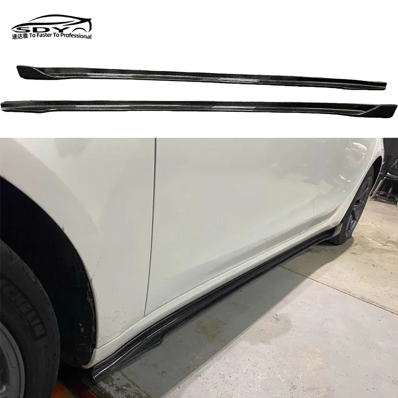 

Model3 V Style High Quality Carbon Fiber Side Skirts Side Lip For Tesla Model 3 2014-202