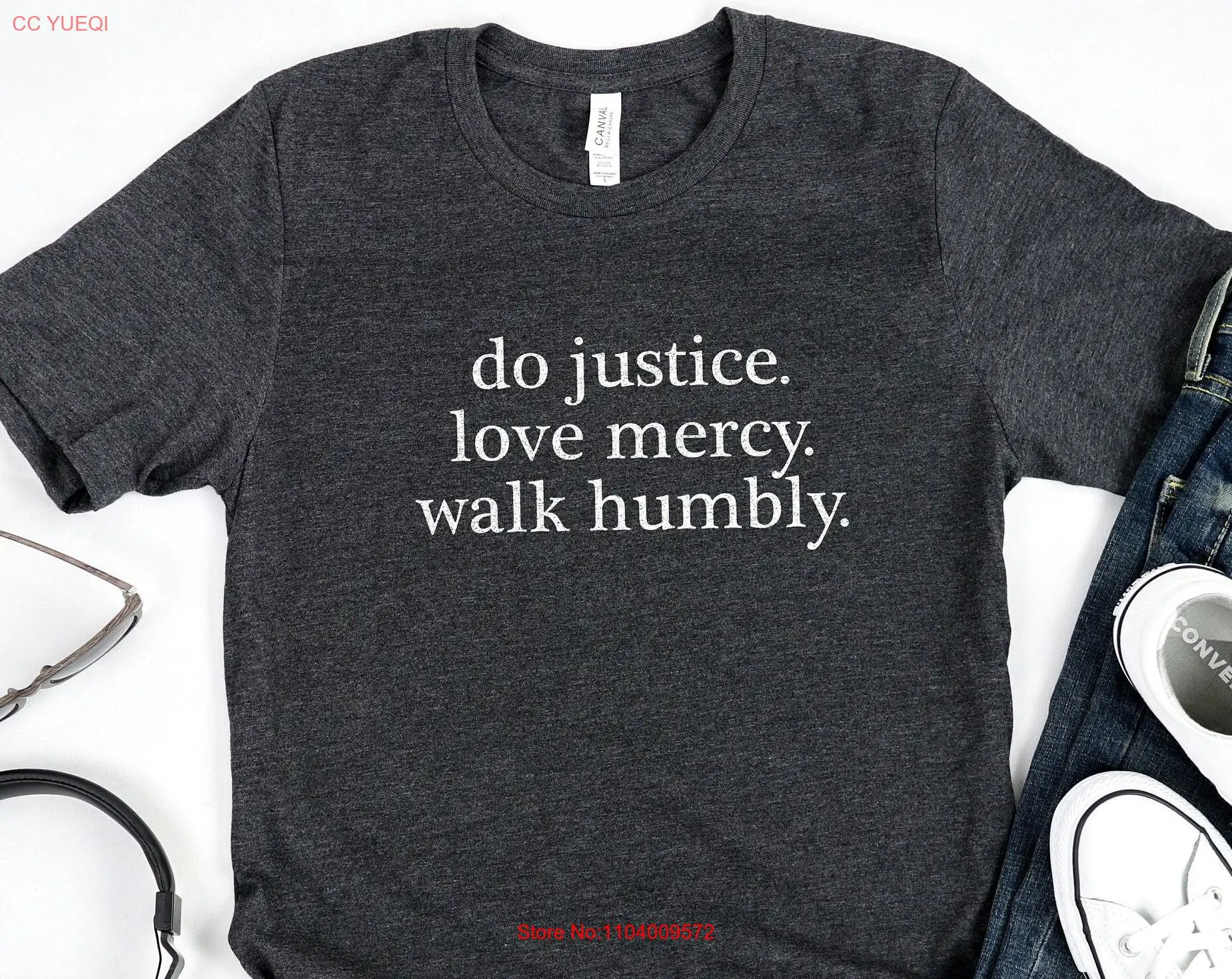 Do Justice Love Mercy Walk Humbly T Shirt Inspirational Christian Micah 6 8 Religious Bible Verses long or short sleeves